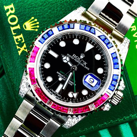 rolex pepsi diamond bezel|rolex pepsi bezel for sale.